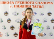 Соколова Вероника серебряный призёр чемпионата и первенства УрФО в женской каноэ одиночке в командной гонке